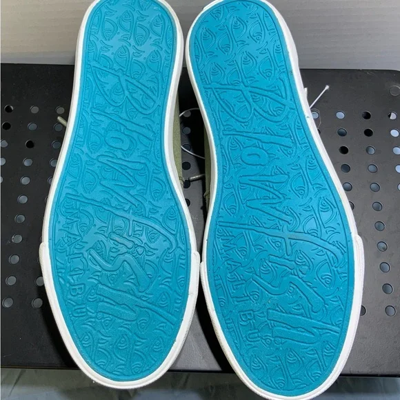 Blowfish Womens Malibu Maxine Green Cotton Canvas Low Top Size 8 Slip On Shoes - Picture 2 of 6